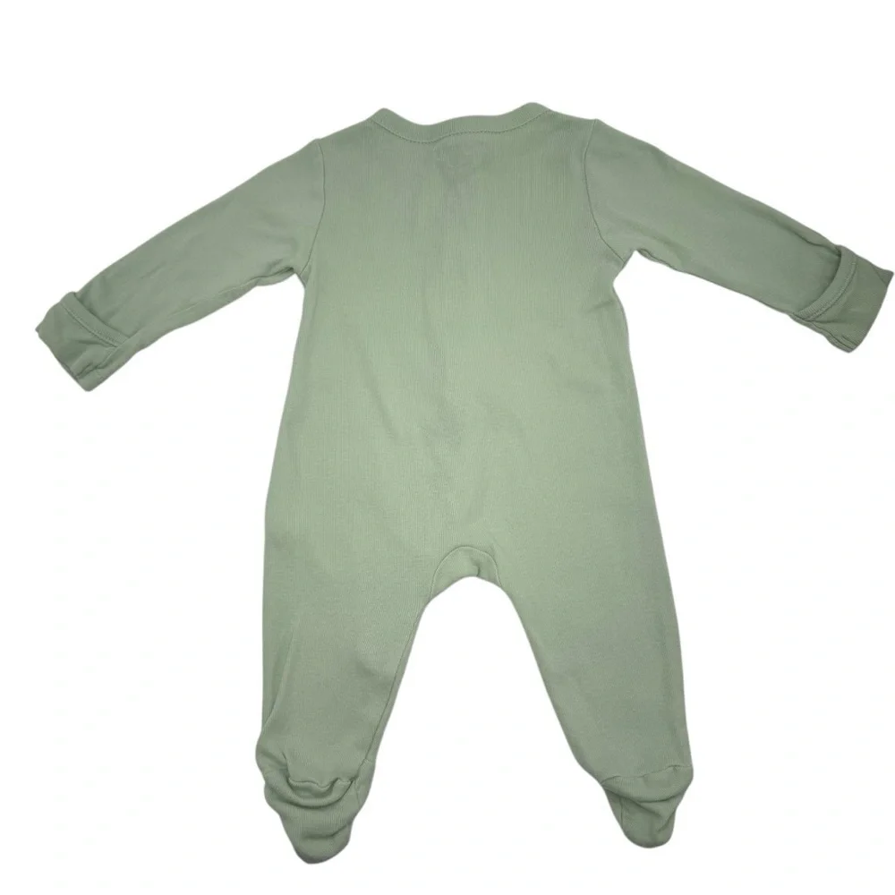 Old Navy Green Footie One Piece with Cozy Fabric